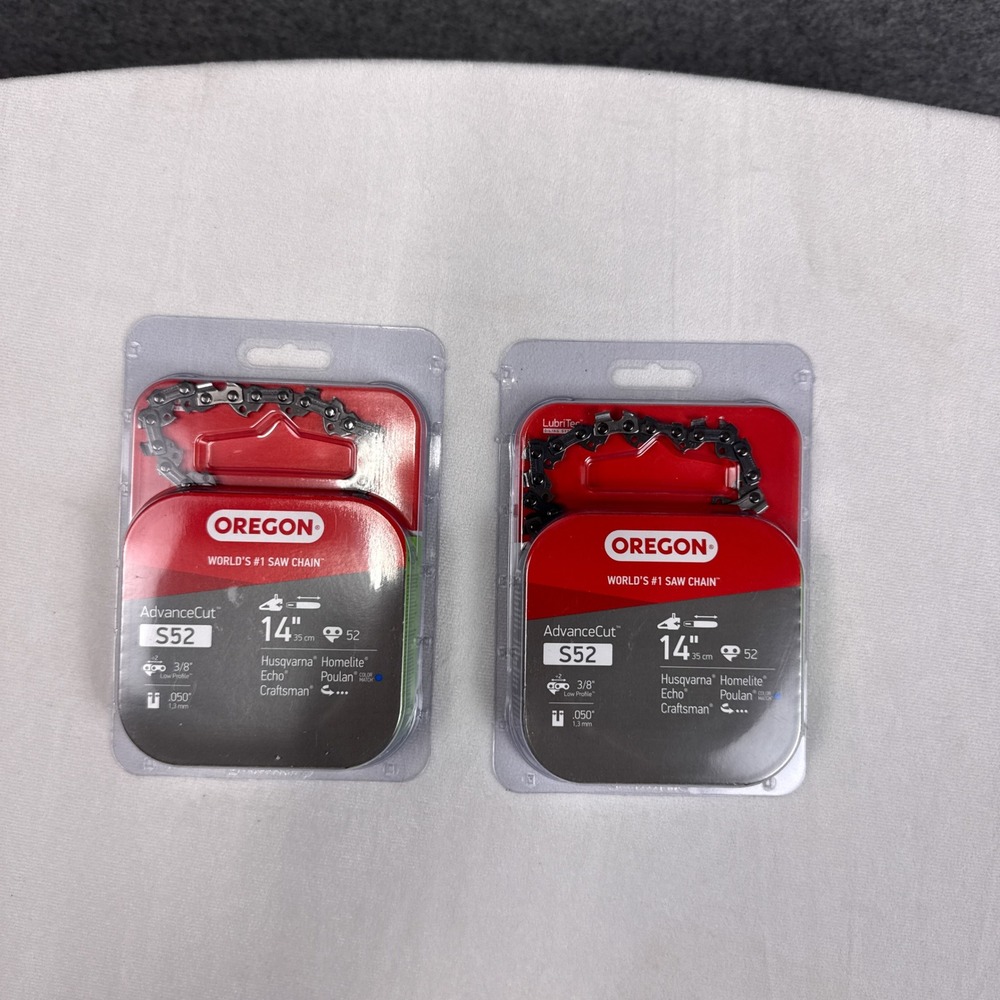 Oregon Chainsaw Chain AdvanceCut S52 14 Inch 3/8 Pitch .050 Gauge 2 Pack NEW